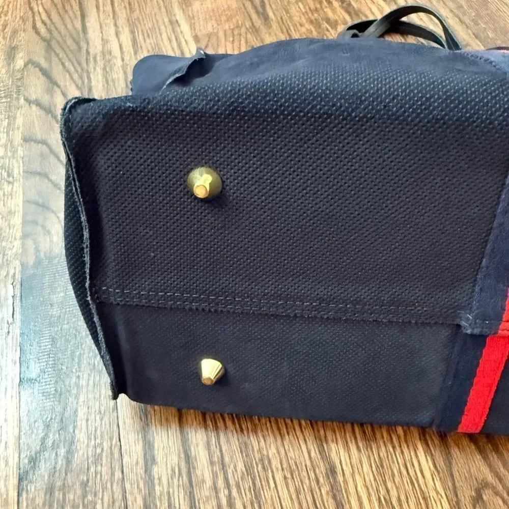 Clare V. Simple Perforated Suede Tote